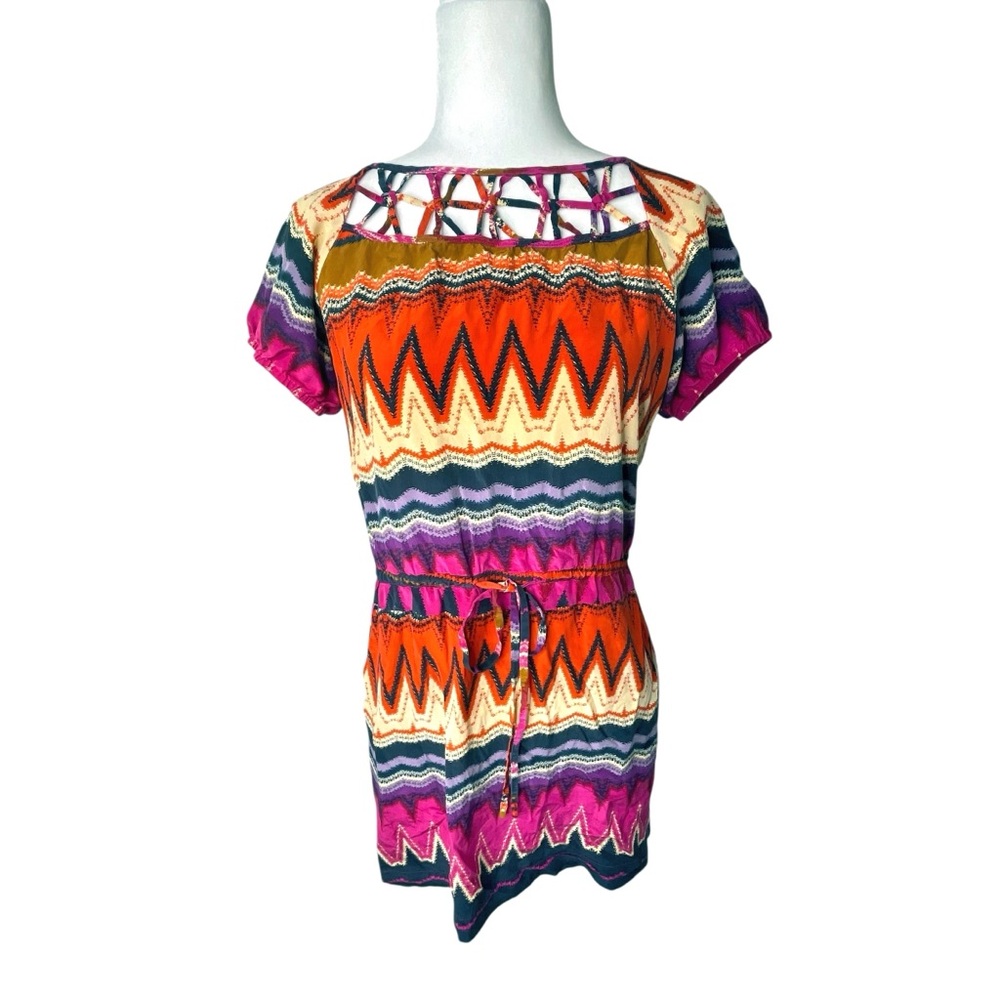 Gianni Bini | Aztec Tribal Geometric Print Pink Dress Sz Sm